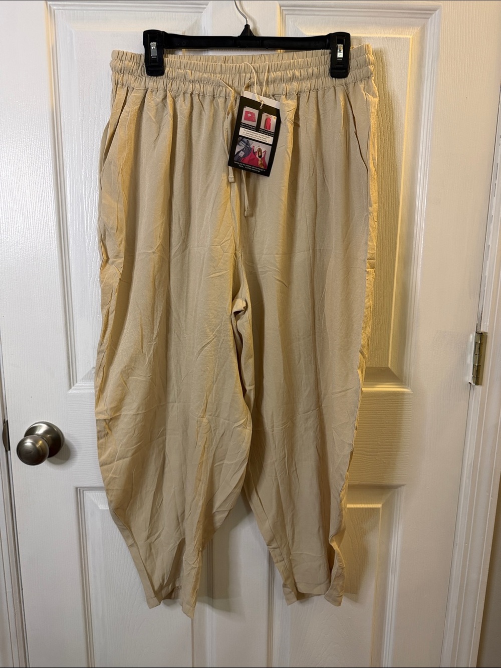 Large-Women’s Barrel Pants High Waist Drawstring Pants